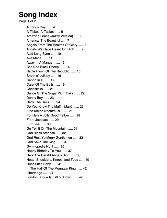 50 Essential Easy Piano Songs